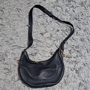 Marc Jacobs pebbled leather crescent shoulder bag with FUNKY GOLD Accents!